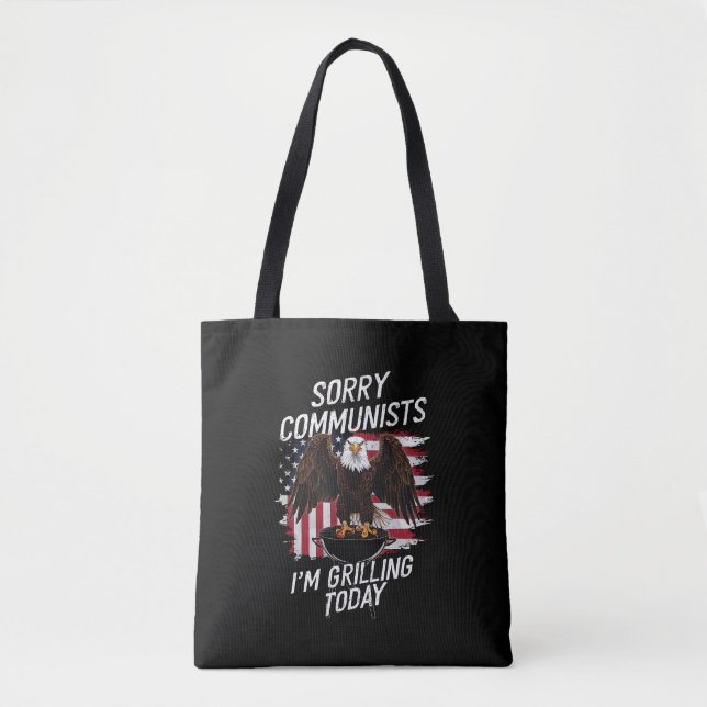 Bolsa Tote Engraçado Desculpem Comunistas que estou Griling h (Frente)