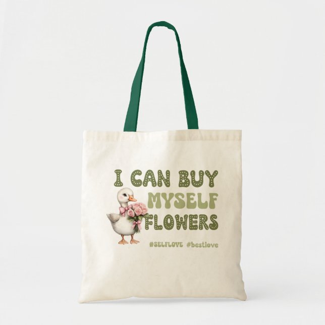 Bolsa Tote Engraçado Dia de os namorados Autoamor (Frente)