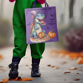 Bolsa Tote Engraçado Dinossaur Halloween Candy