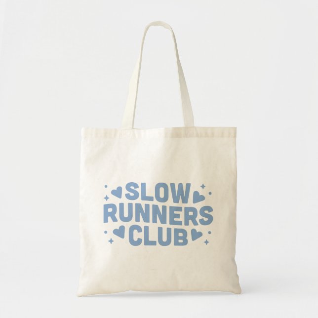 Bolsa Tote Engraçado do clube de corrida lenta (Frente)