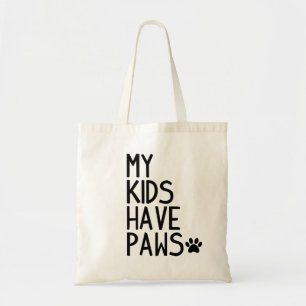 Bolsa Tote Engraçado e bonito meus miúdos têm as patas