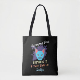 Bolsa Tote Engraçado Engraçado Citação de Humor Apenas Pensan