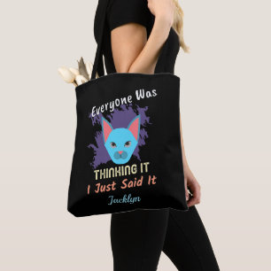 Bolsa Tote Engraçado Engraçado Citação de Humor Apenas Pensan