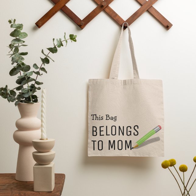 Bolsa Tote Engraçado "Este Saco Pertence à Mãe" Presente (Criador carregado)