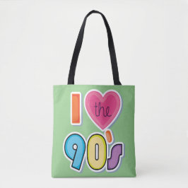 Bolsa Tote Engraçado eu adoro os anos 90, a festa do tema dos