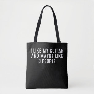 Bolsa Tote Engraçado Eu Gosto Da Minha Violão E Talvez De Trê