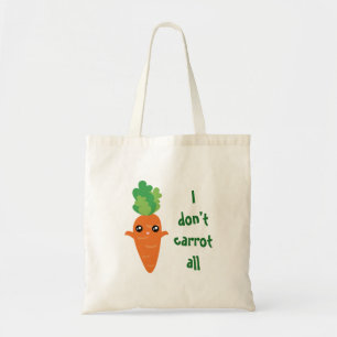 Bolsa Tote Engraçado eu não faço cenoura todos os desenhos