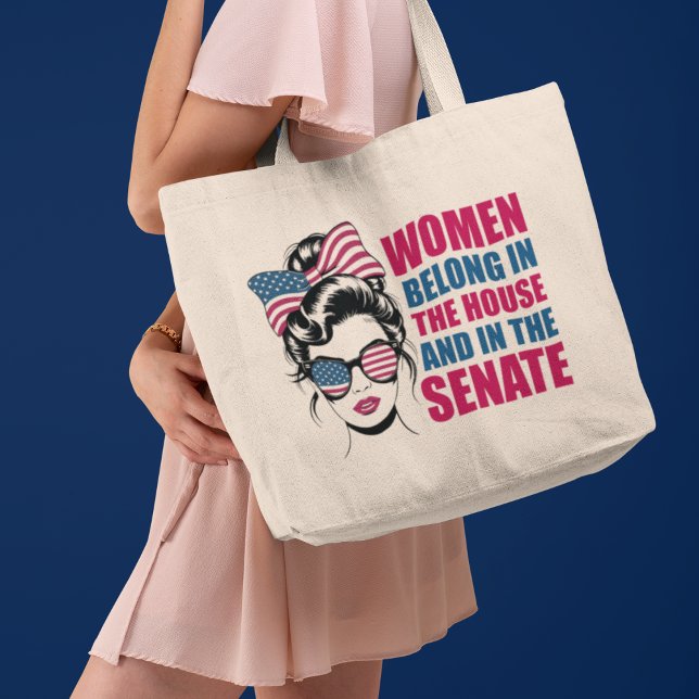 Bolsa Tote Engraçado Feminista Americano Citação Política (Criador carregado)