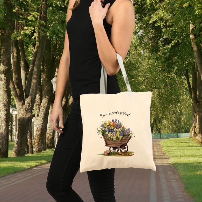 Bolsa Tote Engraçado Gardening, sou um gênio! (Criador carregado)