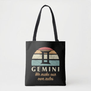 Bolsa Tote Engraçado Gemini Zodiac Regras