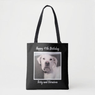 Bolsa Tote Engraçado, Grumpy, aniversário de 40 anos, branc