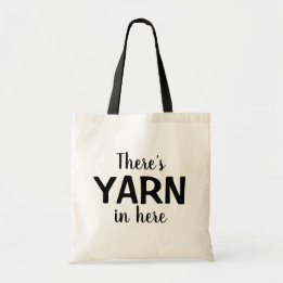Bolsa Tote Engraçado Há YARN aqui, tricotando crochê