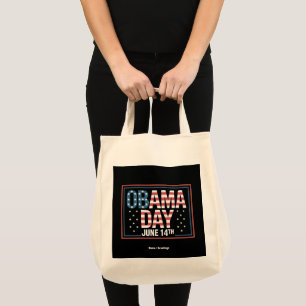 Bolsa Tote Engraçado Homenagem do Dia Obama 14 de junho ainda