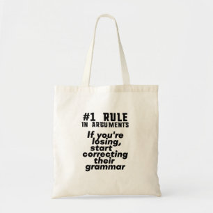Bolsa Tote Engraçado Humoroso Gramática Citando Professor d