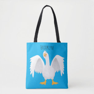 Bolsa Tote Engraçado ilustração curiosa de desenho animado