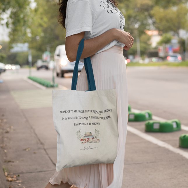Bolsa Tote Engraçado Leitura de Verão | Monograma (Criador carregado)