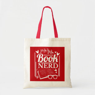 Bolsa Tote Engraçado Livro Vermelho Nerd Cotação