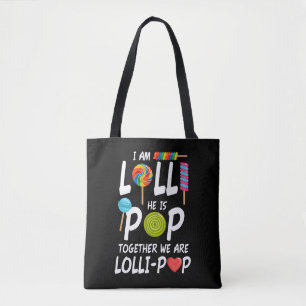 Bolsa Tote Engraçado Lolli e Pop Avós Apelido Presente