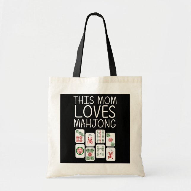 Bolsa Tote Engraçado Mahjong - Presente Para O Jogo De Azulej (Frente)