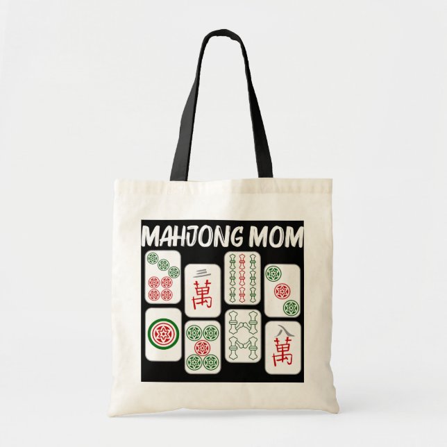 Bolsa Tote Engraçado Mahjong - Presente Para O Jogo De Azulej (Frente)