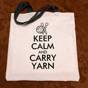 Bolsa Tote Engraçado Manter Calmo e Carregar Coração ou Cr