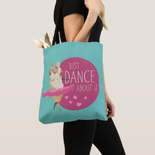 Bolsa Tote Engraçado Mensagem De Ovelha - Apenas Dance Sobre