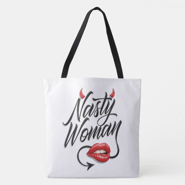 Bolsa Tote Engraçado "Mulher feia" (Frente)