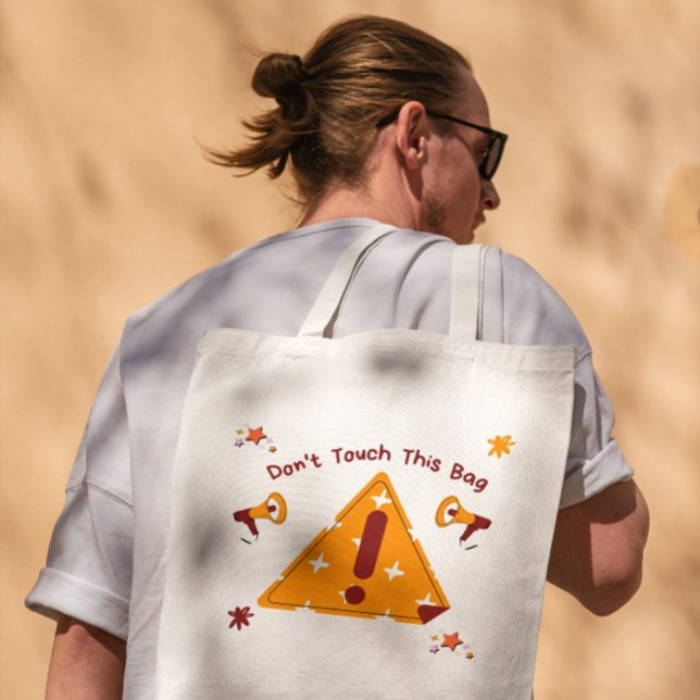 Bolsa Tote Engraçado, não toques neste saco! (Criador carregado)