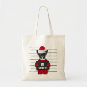 Bolsa Tote Engraçado Natal Mugshot Papai noel Mau