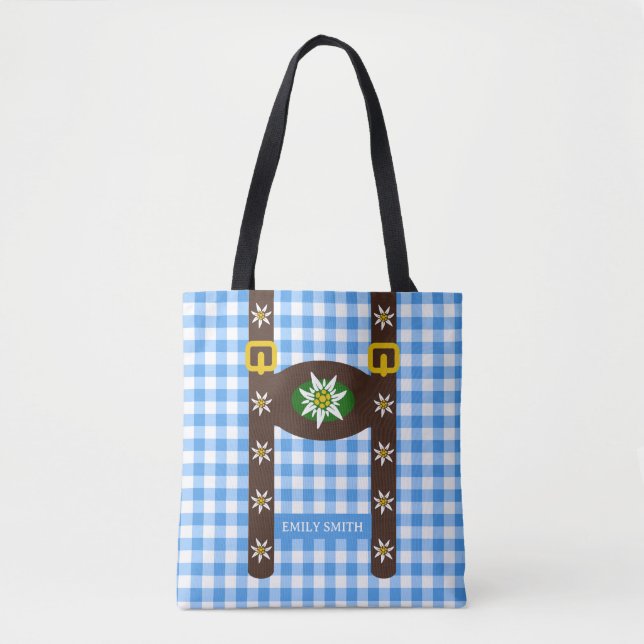 Bolsa Tote Engraçado Octoberfest Lederhosen Suspenders (Frente)