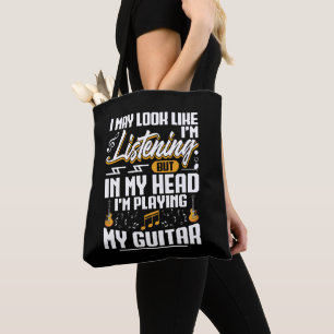 Bolsa Tote Engraçado ouvir na minha cabeça Estou tocando minh