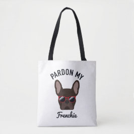 Bolsa Tote Engraçado, Pardon, meu francês Brown Buldog francê