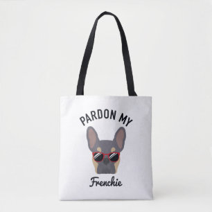 Bolsa Tote Engraçado Pardon meu francês Lilac Tan French Buld