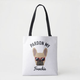 Bolsa Tote Engraçado, Pardon, meu Francês, Luz Falsa, Buldogu