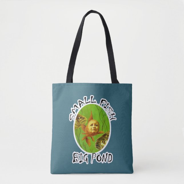 Bolsa Tote Engraçado Peixe-Ouro Por Toda Impressão (Frente)