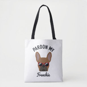 Bolsa Tote Engraçado Perdão meu francês Red Fawn Buldogue fra