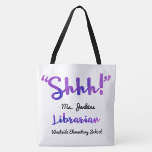 Bolsa Tote Engraçado personalizado Shhh! Citações do