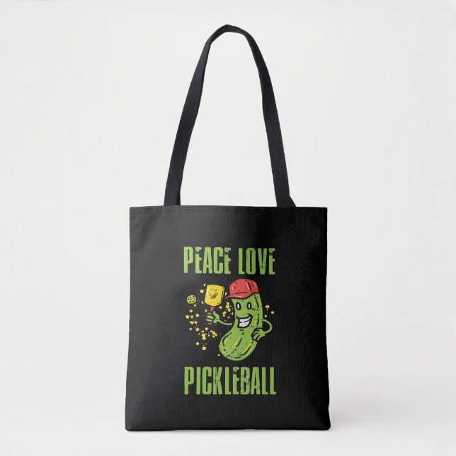 Bolsa Tote Engraçado Pickleball (Frente)