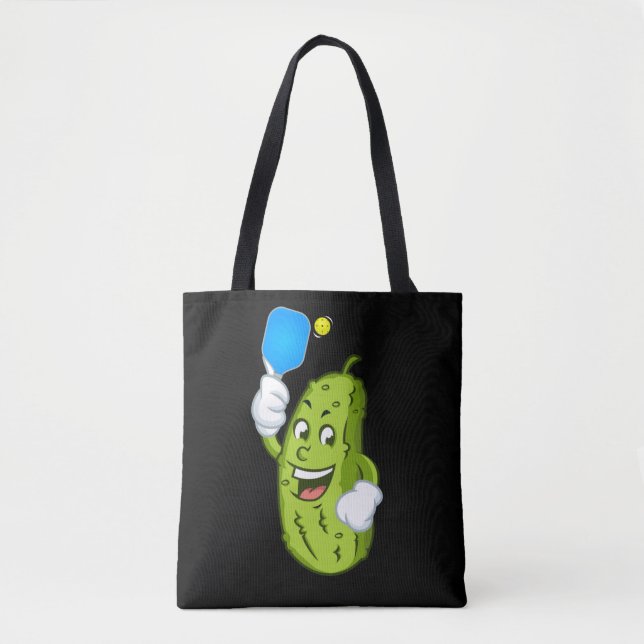 Bolsa Tote Engraçado Pickleball Humor Humor Cucumber (Frente)
