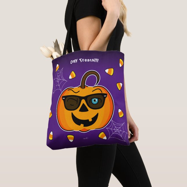 Bolsa Tote Engraçado piscar os olhos icônicos da Pumpkin! (Close Up)