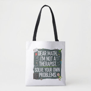 Bolsa Tote Engraçado professor de matemática - Querida matemá