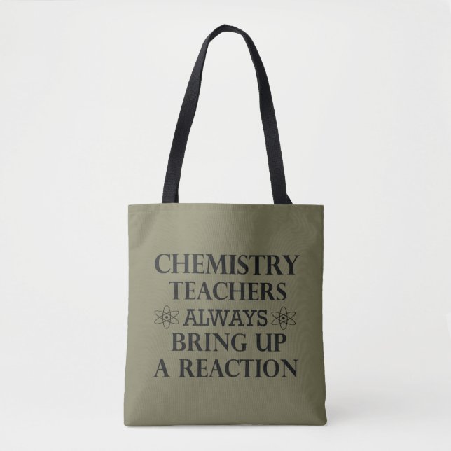 Bolsa Tote Engraçado professor de química cita (Frente)