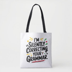 Bolsa Tote Engraçado Professor Inglês: Silencioso Design de G