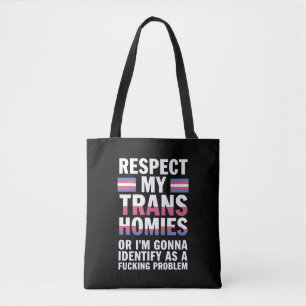 Bolsa Tote Engraçado Respeitar as Minhas Transmissões Homies 