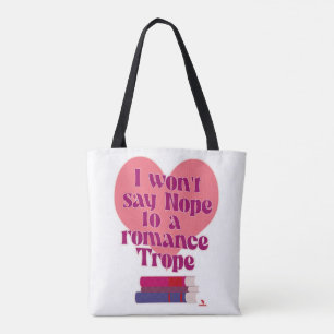 Bolsa Tote Engraçado Romance Trope Reader Love Motto