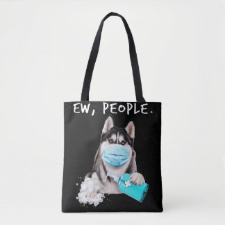 Bolsa Tote Engraçado rouco novo cão do pessoas vestindo um pr