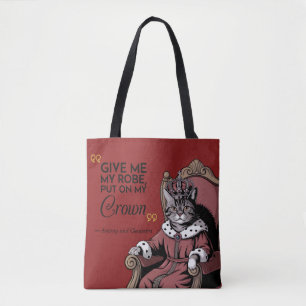 Bolsa Tote Engraçado Royal Cote Gato Humor Shakespeare