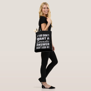 Bolsa Tote Engraçado sarcástico cita humor sarcasmo introvert