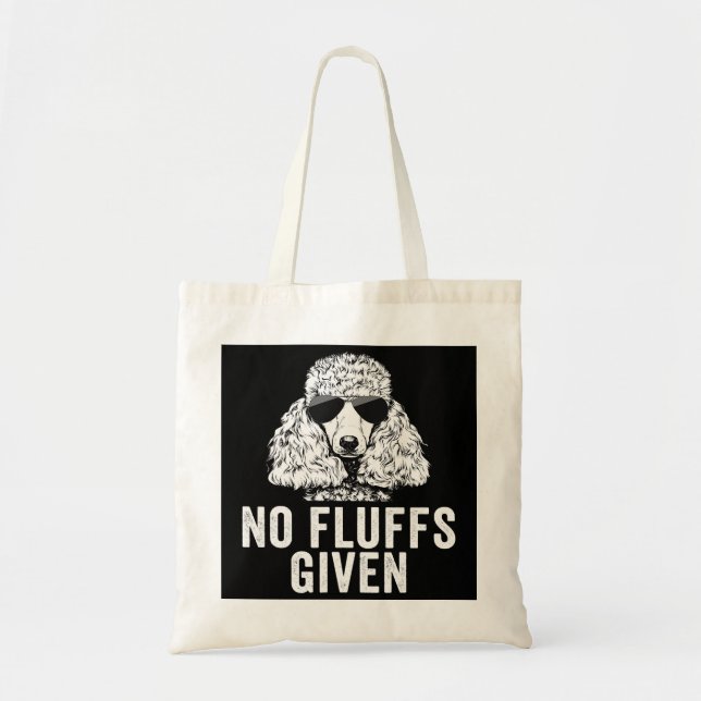 Bolsa Tote Engraçado Sem Fluxos Dando Poodle Dog Mãe Pai 34 (Frente)