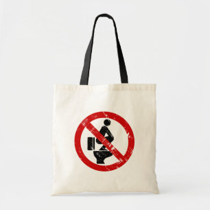 Bolsa Tote Engraçado sem pés no assento ⚠ símbolo tailan